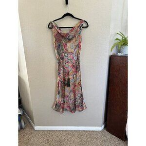Trio Womens Paisley Short Sleeve Long Dress, long dress, short‎ sleeve dress,